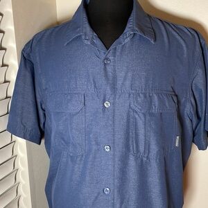COLUMBIA Nylon Button Down Shirt Size XL